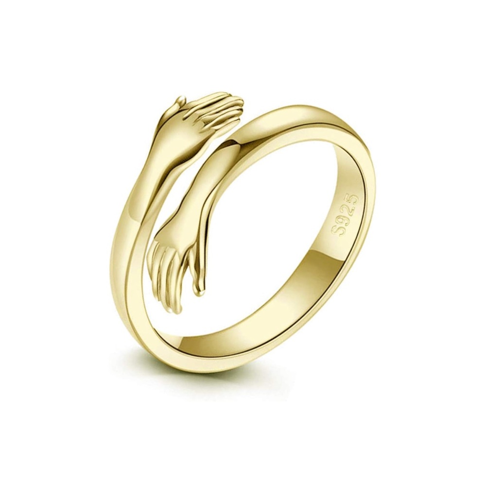 “Your Hands” Sterling Adjustable Gold Ring